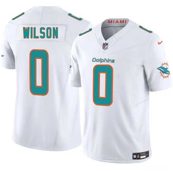 Men & Women & Youth Miami Dolphins #0 Zach Wilson White 2025 Draft F.U.S.E. Vapor Limited Stitched Jersey